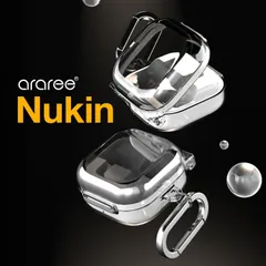 Galaxy Buds4 Buds 4 Pro ケース サムスン公式認証取得 クリア カラビナ 付 耐衝撃 カバー GalaxyBuds4 Buds4Pro ギャラクシー バッズ 4 プロ 対応 araree Nukinのサムネイル
