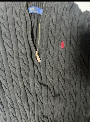 ポロ ハーフジップ ニット M