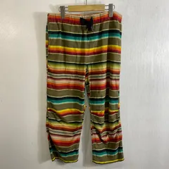 WILD THINGS ワイルドシングス ボーダー アウトドア クロップド クライミング パンツ カーキ マルチカラー M D495