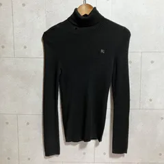 BURBERRY BLUE LABEL バーバリーブルーレーベル タートルネック ニット セーター ハイネック プルオーバー トップス 38 ブラック 黒 レディース SU-9-6