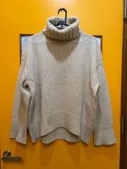 Y【Y5-88】◇ GALERIE VIE　 Sサイズ　タートルネック ウールセーター　ベージュ　レディース