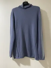 15万円台 セレクトショップ カシミア 100% ハイネック ニット ブルー