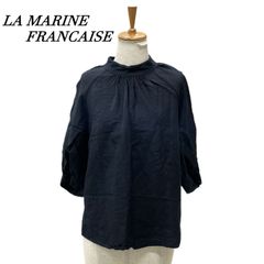 LA MARINE FRANÇAISEマリンフランセーズ 半袖リネンシャツ 紺 - メルカリ
