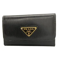PRADA(プラダ) キーケース - 黒 型押し加工 レザー