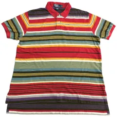 Polo by Ralph Lauren ポロ ラルフローレン ボーダーポロシャツ マルチカラー(メンズ XL)中古 古着 X9304