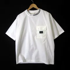 ロゴズデイズ LOGOS DAYS Tシャツ プルオーバー ボックスシルエット ロゴ ポケット 半袖 M 白 ホワイト 美品