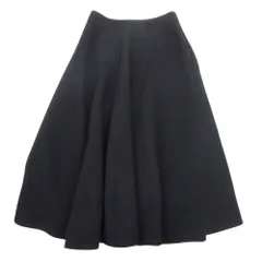 良品 courreges クレージュ メルトンウール サーキュラースカート フレアスカート ロング マキシ丈 36 黒 ブラック レディース 古着 中古 USEDのサムネイル