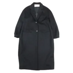 美品 Valentino ヴァレンチノ ヴァレンティノ メルトンウール チェスターコート ロング ジャケット アウター 38 ブラック レディース 古着 中古 USEDのサムネイル