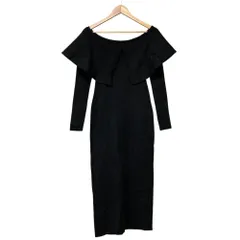 美品 23AW eimy istoire エイミーイストワール ニットワンピース サイズF ブラック レディース 古着 中古 USED