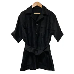 美品 23SS Plage プラージュ LINEN safari Jacket サファリジャケット サイズ38 ブラック レディース 古着 中古 USEDのサムネイル