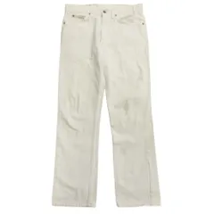 Levi's リーバイス 80's ホワイト デニム パンツ ジーンズ USA製 ボタン裏515 ヴィンテージ W34L30 白 メンズ 古着 中古 USED