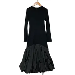 未使用 emmi エミ リブニット ドッキングワンピース サイズ0 ブラック レディース 古着 中古 USED