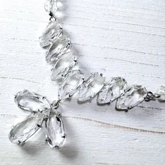 クリスタル　ネックレス　SILVER