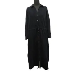美品 URBAN RESEARCH アーバンリサーチ コーデュロイ シャツ ワンピース ドレス F ネイビー レディース 古着 中古 USED