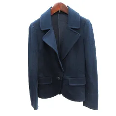 クレージュ courreges テーラードジャケット シングル 38 M 紺 ネイビー /AU