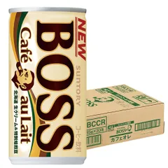 サントリー BOSSボス カフェオレ 185ml×1ケース/30本のサムネイル