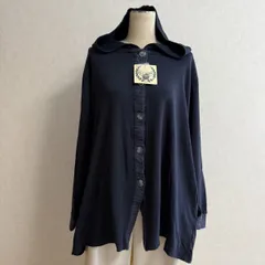 KN3581＊5L 大きいサイズ ネイビー 長袖　フード付きカーディガン羽織