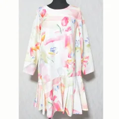 未使用 Chesty チェスティ フラワープリント フレアワンピース サイズ0 マルチカラー レディース 古着 中古 USED