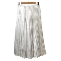 良品 BEAUTY&YOUTH ビューティーアンドユース ユナイテッドアローズ サテン プリーツ ロングスカート サイズM ライトベージュ レディース 古着 中古 USED