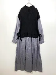 ITEMS URBAN RESEARCH アイテムズ アーバンリサーチ IT24-26A005 ットベストドッキング ワンピース sizeF/黒×グレー ■■レディース