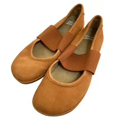 美品 CAMPER カンペール Right Nina ライトニナ フラットシューズ パンプス サイズ37 23.5cm相当 キャメル レディース 古着 中古 USEDのサムネイル