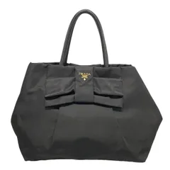 PRADA(プラダ) トートバッグ - 黒 リボン レザー
