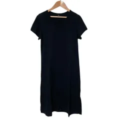 美品 Y's Yohji Yamamoto ワイズ ヨウジヤマモト ショートスリーブ カットソーワンピース サイズ2 ブラック レディース 古着 中古 USEDのサムネイル