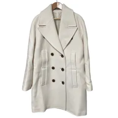 美品 23AW Theory luxe セオリーリュクス JUPITER LEANOR ピーコート サイズ38 ホワイト レディース 古着 中古 USED
