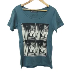 美品 HYSTERIC GLAMOUR アンディウォーホルバイヒステリックグラマー テディベアフォトプリント Tシャツ カットソー F ブルーグリーン レディース 古着 中古 USEDのサムネイル