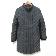 美品 DKNY ダナキャラン ロングダウンコート ジャケット サイズ4 グレー ブラック レディース 古着 中古 USEDのサムネイル