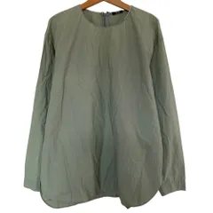 美品 YLEVE イレーヴ プルオーバー ロングスリーブ コットン ブラウス 1 カーキ レディース 古着 中古 USED