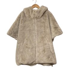 DOUX ARCHIVES ミンクファーライクフーディーベスト☆Ivory☆美品