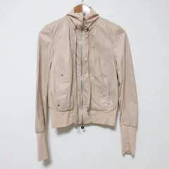 美品 PATRIZIA PEPE パトリツィアペペ ラムレザージャケット サイズ40 ベージュ レディース 古着 中古 USEDのサムネイル