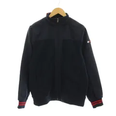 トミーヒルフィガー TOMMY HILFIGER ジャケット ニット 切替 ジップアップ アウター M 紺 ネイビー 長袖 /YM ■NI