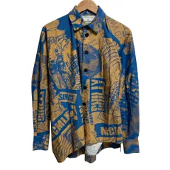 美品 Vivienne Westwood ヴィヴィアンウエストウッド グラフィックプリント アシンメトリー シャツ 15-01-891001 サイズ38 ブルー  レディース 古着 中古 USEDのサムネイル