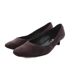 トッズ TOD'S パンプス アーモンドトゥ ヒール スエード 36.5 紫 パープル /AN13 ■BM