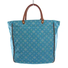 ラシット RUSSET ハンドバッグ トートバッグ 総柄 ナイロン 水色 ライトブルー /YM ■BM