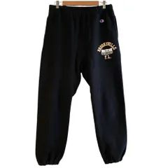 良品 25AW Champion チャンピオン リバースウィーブ カレッジプリント スウェットパンツ C3-C213 Lサイズ ブラック メンズ レディース 古着 中古 USED