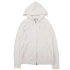 良品 AMERICANA アメリカーナ ジップアップ パーカー スウェット フーディ ジャケット ブルゾン 裏毛 M 白 オフホワイト レディース 古着 中古 USED