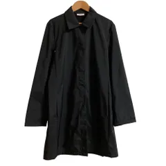 美品 Max&co マックスアンドコー ステンカラーコート バルマカーンコート サイズ42 ブラック レディース 古着 中古 USEDのサムネイル