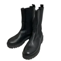 良品 BEAUTY&YOUTH ビューティー＆ユース ユナイテッドアローズ レザー サイドゴアブーツ サイズ38 25cm ブラック レディース 古着 中古 USED
