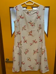 Y【Y5-91】◇ JILLSTUART    サイズM    ノースリーブワンピース　ベージュ　花柄