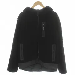 キャンプセブン CAMP7 ボアジャケット L 黒 ブラック フード付き ジップアップ /GP NI