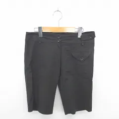 アンナリタエンネ ANNARITA N パンツ ハーフ ショート ジップフライ 綿 コットン 40 カーキ 緑 /TT19