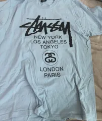 STUSSY WORLD TOUR 半袖 Tシャツ スカイブルー
