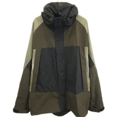 ザラ ZARA マウンテンパーカー ジャケット 上着 XL 茶 ブラウン ベージュ 黒 ブラック 長袖 マルチカラー フード付き 切り替えデザイン /YU ■ECC003