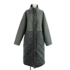 レトロガール RETRO GIRL コート 中綿 M グレー 長袖 スタンドカラー 異素材切り替え /AP ■ECB003