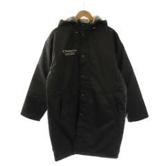 Champion ベンチコート ナイロンロングジャケット ホワイト 裏ボア