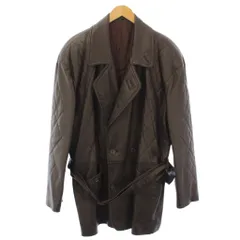 ランバン LANVIN Studio レザージャケット ベルト ラムレザー フェイクレザー 50-36 茶 ブラウン 5641 /TK ■ECD003のサムネイル