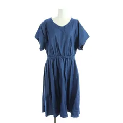 ネコブランド NECOBRAND ワンピース デニム 13 紺 ネイビー ラウンドネック 半袖 ウエストゴム /AP ■ECB003